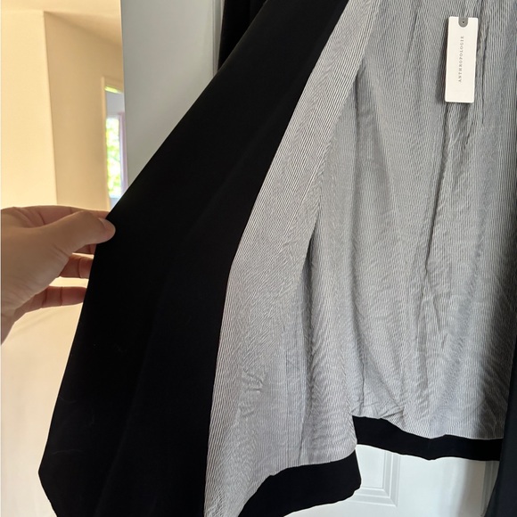 Anthropologie Cartonnier Cornerstone Open Drapey Black Blazer Suit Jacket - Picture 8 of 10
